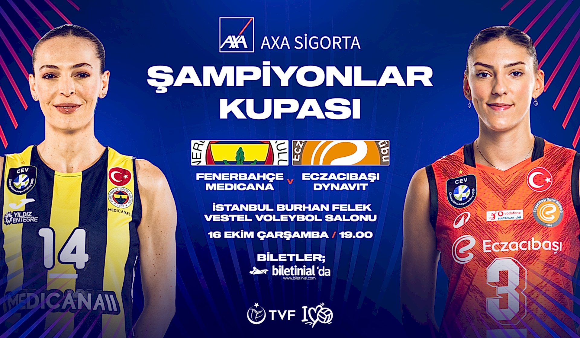 2024 Kadınlar AXA Sigorta Şampiyonlar Kupası’nın Biletleri Satışa Çıktı